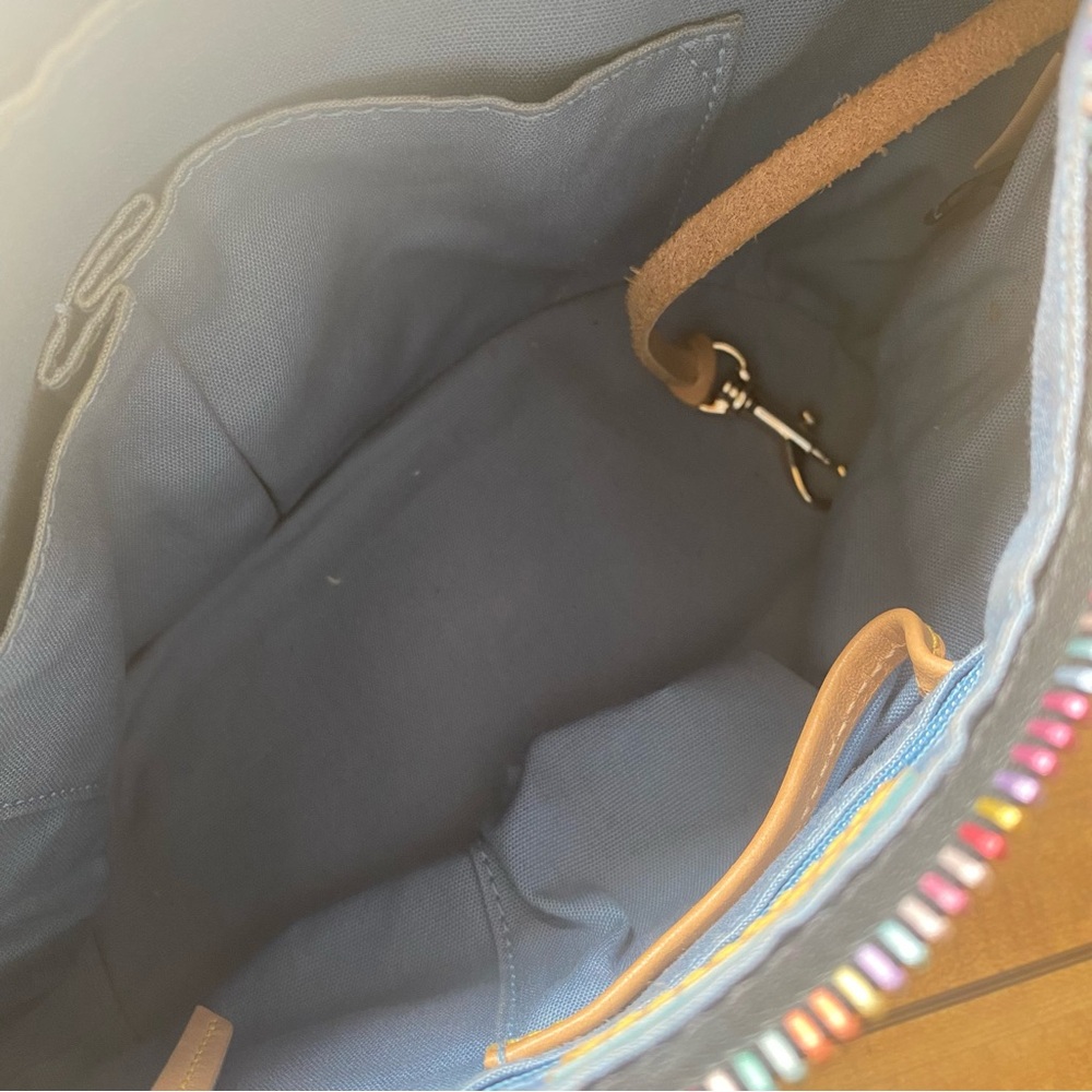 DOONEY & BOURKE Mini Bucket Shoulder Bag Rainbow Monogram Vintage Handbag Heart - Picture 9 of 12